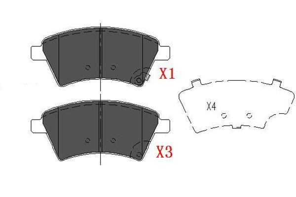 KAVO PARTS Piduriklotsi komplekt,ketaspidur KBP-8523